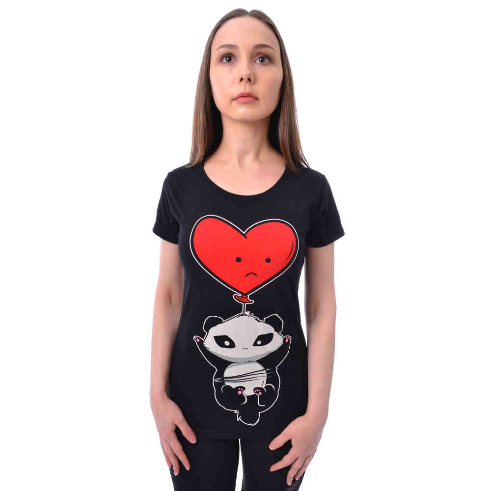Killer Panda - PARACHUTE PANDA T-shirt Femme - Noir